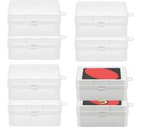 8 custodie per carte progettate per giochi di carte classiche, contiene 108 carte compatibili con il classico mazzo UNO e così via, 9,93 x 6,6 x 4,57 cm custodia in plastica per carte da gioco (senza