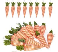 8 decorazioni pasquali carote da appendere in tessuto mini carota plaid stampa carote artificiali primavera Pasqua casa festa fai da te decorazione artigianale