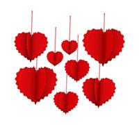 8 decorazioni per , ornamenti a forma di cuore, ghirlanda romantica