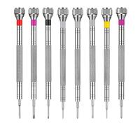 8 Destornilladores de Precisión Set de Destornillador de Joyero Set de Destornillador de Reparación de Relojes 0,6/0,8/1,0/1,2/1,4/1,6 mm Destornillador Micro para Reparación Anteojos