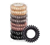 8 elastici per capelli a spirale, nessun danno, senza pieghe, per capelli spessi, in plastica, ricci e per coda di cavallo, per donne, ragazze e adolescenti Invisibobble elastici da donna