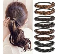 8 elastici per capelli intrecciati, per coda di cavallo, invisibili, per donne, ragazze, adolescenti, accessori per capelli