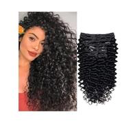 8 extension in capelli veri per uso quotidiano Deep Wave per donne, con spessore reale fino alle estremità, 8 pezzi con 18 clip, 120 g (25,4-66 cm)