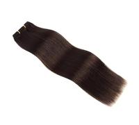 8 extension per capelli con clip in marrone scuro, capelli umani, 16-26 pollici, Remy Virgin Straight, 120 g, doppio colpo, senza cuciture, invisibili per le donne (24 pollici)