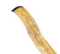 8 extension per capelli sintetici con clip, accessori per capelli per ragazze, ciocche di capelli colorate, 50 cm, per donne, ragazze, feste, festival, cosplay, champagne