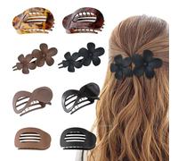 8 fermagli per capelli da donna, antiscivolo, grandi e piatte, con 3 stili, clip per capelli spessi e sottili, per tutti i giorni, sport e guida