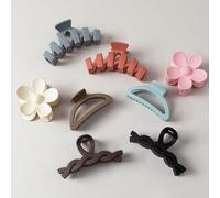 8 fermagli per capelli da donna, fermagli per capelli spessi, accessori antiscivolo per capelli con diversi stili, fermagli per capelli di diversi colori e confezione varietà, ideali per ragazze