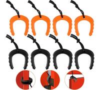8 fermaporta tattici per primo soccorritore, con cordino in nylon, accessori per forze dell'ordine, servizi medici di emergenza, accessori per vigili del fuoco (nero e arancione)