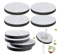 8 filtri Microdisc per Brita Fill & Go, carbone attivo + tessuto non tessuto, diametro 5,5 cm, cartuccia di ricambio per rimuovere odori, microparticelle e altre impurità dell'acqua