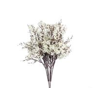 8 fiori artificiali di gipsofila in seta, bouquet da respiro a stelo lungo, per matrimoni, casa, giardino, decorazione floreale per matrimoni, feste o per la casa (bianco)