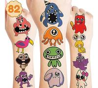 8 fogli (82 pezzi) Monster Horror Game Banban Tatuaggi temporanei a tema Banban Articoli per feste di compleanno Bomboniere Adesivi per tatuaggi finti super carini Decorazioni per feste