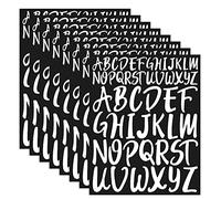 8 Fogli Adesivi Lettere Alfabeto Corsivo, 2,5cm 5cm Lettera Maiuscola Adesiva Lettere Autoadesive Grandi in Vinile Impermeabili per Artigianato Cassette Postali Murali Indoor e Outdoor (Bianco)