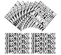 8 Fogli Alfanumerici Lettere Adesive Grandi 2,5cm e 5cm Grandi Alfanumerici Lettere Adesive Autoadesive Impermeabili in Vinile per Scrapbooking Biglietti e Cassette Delle Lettere (Bianco)