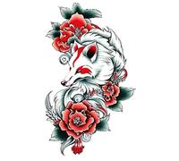8 fogli colorati di tatuaggi finti da donna a forma di rosa del Re Leone, adesivi temporanei impermeabili, animali, volpi, teschi, braccia, arte, bellezza, totem, vernice(28-QTBS-8492)