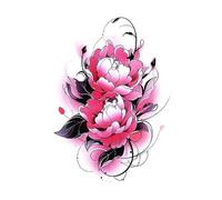 8 fogli colorati di tatuaggi finti da donna a forma di rosa del Re Leone, adesivi temporanei impermeabili, animali, volpi, teschi, braccia, arte, bellezza, totem, vernice(38-QTBS-8496)