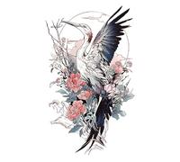 8 fogli colorati di tatuaggi finti da donna con rose e motivo a forma di Re Leone, adesivi temporanei impermeabili, animali, volpi, totem, braccio(23)
