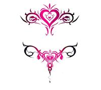 8 fogli di adesivi for tatuaggi temporanei impermeabili Succubus, tatuaggi finti for donne e uomini