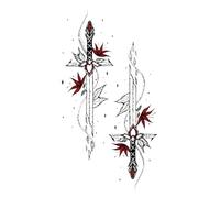 8 fogli di tatuaggi temporanei a forma di serpente, fiore, totem, animali, for uomini e donne, tatuaggi finti su mani, braccia e collo.(B)