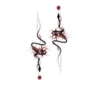 8 fogli di tatuaggi temporanei a forma di serpente, fiore, totem, animali, for uomini e donne, tatuaggi finti su mani, braccia e collo.(A)