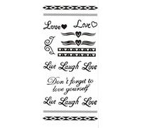 8 fogli di tatuaggi temporanei con lettere nere, manica del braccio, parola d'amore, cuore, finti, corpo, gamba, donne, totem(SET 04)