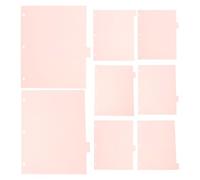 8 Fogli Divisori per Raccoglitore A4 a 6 Fori Tab Rosa Opaca | PP Plastica, Schede Personalizzabili e Accesso Rapido, per Agenda, Studio, Ufficio e Insegnanti