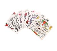 8 fogli facciale tatuaggi temporanei Masquerade Cosplay Face Tatuaggi finti