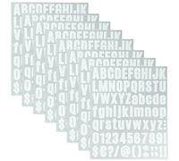 8 Fogli Lettere Numeri Autoadesivi in Vinile, Adesivo di Numeri di Cassetta Postale per Segni, Finestre,