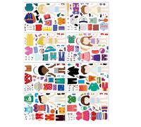 8 Foglie Abiti Educativi Puzzle Adesivi Decorativi Per Bambini Giocare Creativo Attività Di Apprendimento Interattivo Inganno Vestiti Per Bambini Decorativi