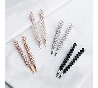 8 forcine per capelli con strass di cristallo di quattro tipi e colori per donne e ragazze