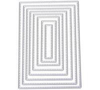 8 fustelle rettangolari per la creazione di biglietti, fustelle da taglio per fai da te, scrapbooking, album fotografici, decorazioni in rilievo per la creazione di biglietti modellati