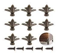 8 gambe in ottone anticato dal design retrò, scatola in legno, per gioielli, cassapanca per riporre oggetti, protezione angolare per custodie in legno vintage, scatole per gioielli, scatole regalo,