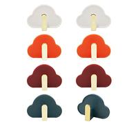 8 ganci adesivi a nuvola, graziosi ganci da parete senza chiodi, ganci colorati appiccicosi, cappotto da appendere, portachiavi, cappello da bagno (4 colori)