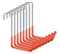 8 ganci grandi da 19,1 cm a S, ganci da garage, resistenti, a forma di S, antiscivolo, staffe per appendere biciclette, attrezzi da garage, sedie, tubi (arancione)