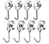 8 ganci magnetici extra forti, portasciugamani magnetici, gancio magnetico girevole, gancio magnetico in metallo antiruggine, per crociera, barbecue, cucina, frigoriferi, porte in ferro da ufficio