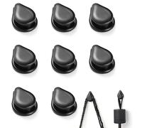 8 Ganci per Auto Universali - Porta Borsa Adesivi per Ricarica, Chiavi, USB e Cuffie - Set Mini Ganci (Nero)