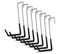 8 ganci robusti per travi da 19 cm, ganci da appendere, gancio per bicicletta, gancio da garage, robusto doppio gancio da parete, grande gancio a S per bicicletta, attrezzi da giardino, scala
