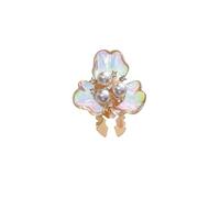 8 gemelli eleganti con copertura per bottoni con fiore e perle finte, base dorata, gemelli per camicette, smoking, camicia, vestito