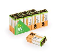 GP AL8 9-VOLT - Batteria alcalina, blocco da 9 V, confezione da 8 pezzi