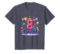 8 & Grande Festa di Compleanno per Gli Amanti degli unicorni magici Maglietta, Bambini, Pervinca, 2 Anni