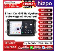 8 " Hizpo 2Din Android13 Autoradio per Volkswagen VW Skoda Octavia Golf 5 Touran Passat B6 Polo Jetta Amarok Auto CarPlay GPS RDS
