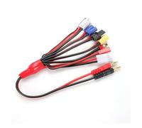 8 in 1 RC LiPo Battery Adapter Cable, 4,0 mm Banana Plug to XT60/JST/T-Plug/EC3/Futaba, Universal Charging Lead for Battery (8 in 1-4,0 mm)