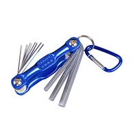 8 in 1 Set di chiavi esagonali a brugola metriche, Torx Key Heavy Duty pieghevole Allen Wrench Tool per biciclette Automobile macchinari riparazione