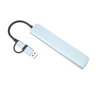 8-in-1 USB-C-Hub aus Aluminium mit Kartenleser, 17 cm Kabel