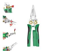 8 in 1 Wire Stripping Pliers,8 in 1 Wire Stripper With Voltage Tester,Multifunctional Professional Wire Stripper Electrical Pliers for Wire Cutting Stripping Crimping Repair Tool (1PC-Green)