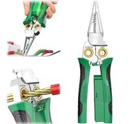 8 in 1 Wire Stripping Pliers with Voltage Tester, Electrician Pliers, Multi-function Electric Wire Stripping Tools for Cutting and Pulling Pliers, Electrician Repair Tool