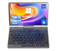 8 inch Mini Laptop N150 Touchscreen Notebook Tablet 2 in 1 Handheld Computer Small Pocket PC Win-11 Pro, 12GB RAM 1TB SSD, Gigabit/Wi-Fi 6/BT5.2/2MP Camera/G-Sensor/HDMI/PD 30W Charging/QWERTY