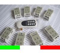 8 INTERRUTTORI ON/OFF CON COMANDO A DISTANZA UNICO WIFI RADIOCOMANDO 12V C4E2