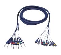 8 Jack mono to 8 RCA/M 3m - DAP FL64300