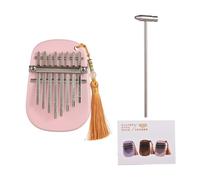 8-Key Kalimba Thumb Piano for Beginners - Handcrafted Sapele Wood Decorative Musical Instrument, Portable & Lightweight (10.5x7.5x2.6cm), Ideal Travel, Parties, and Stress Relief
