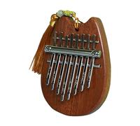 8 Key Mini Kalimba Wooden Mini Thumb Piano Retro Fingers Piano Exquisite Gift for Kids Beginners Thumb Piano(Brown 01)